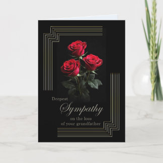 Großvater Sympathie Rosen auf Schwarz Karte