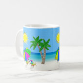 GROSSVATER Tassen-Strand-Themed Kaffee-Tassen Kaffeetasse (Vorderseite Links)