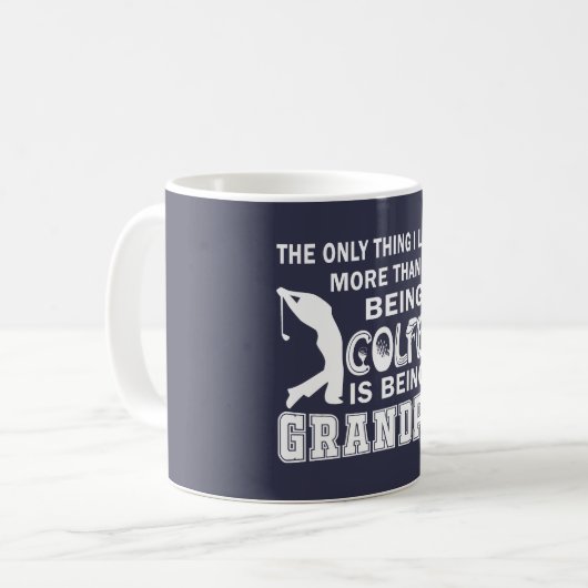 Großvater über Golf Kaffeetasse (Vorderseite Links)