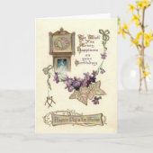 Großvater-Uhr Vergessen-Ich-Nicht-Blätter Karte (Gelbe Blume)