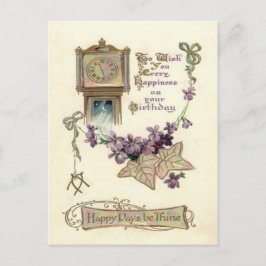 Großvater-Uhr Vergessen-Ich-Nicht-Blätter Postkarte