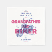 Großvater und Biker der Mann der Mythos der Legend Serviette (Vorderseite)