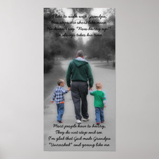 Großvater und Enkel Poster