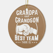 Großvater und Großeltern Beste Mannschaft Großfami Keramik Ornament (Links)