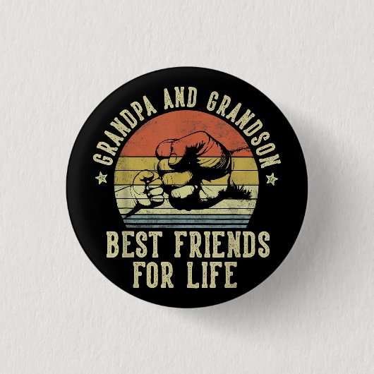 Großvater und Großvater Beste Freunde des Lebens Button (Vorderseite)