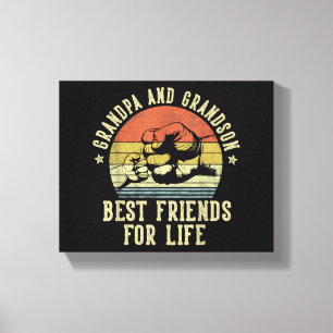 Großvater und Großvater Beste Freunde des Lebens Leinwanddruck