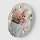 Großvater und Großvater Foto Große Wanduhr (Winkel)