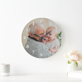 Großvater und Großvater Foto Große Wanduhr (Zuhause)