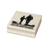 Großvater und Großvater leiteten die Fischerei Gummistempel (Stempel)