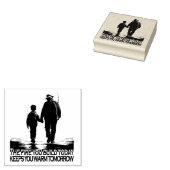 Großvater und Großvater leiteten die Fischerei Gummistempel (Stempel)