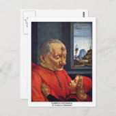 Großvater und Großvater von Domenico Ghirlandaio Postkarte (Vorne/Hinten)