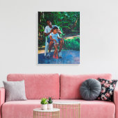 Großvater und Kind 2010 Leinwanddruck (Insitu (Wohnzimmer))