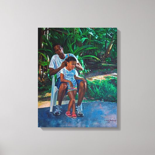 Großvater und Kind 2010 Leinwanddruck (Vorderseite)