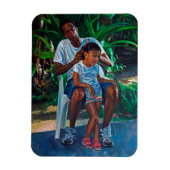 Großvater und Kind 2010 Magnet (Vertikal)