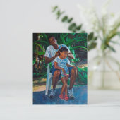 Großvater und Kind 2010 Postkarte (Stehend Vorderseite)