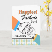 Großvater Vater's Day Fist Bump Inspiration Karte (Gelbe Blume)