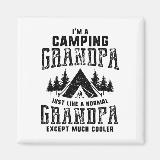 Großvater Vatertag Geschenk Camping Opa Männer Magnet (Vorne)