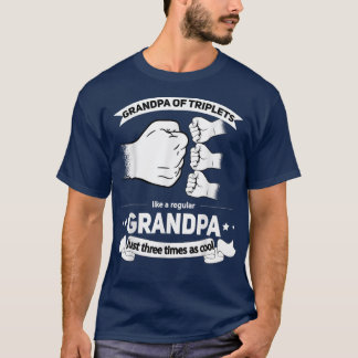 Großvater von Mens Triplets-Ankündigung Opa  T-Shirt