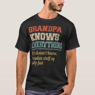 Großvater weiß alles Alpaka lustige Tiere Geschenk T-Shirt