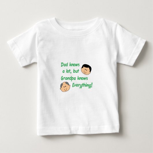 Großvater weiß alles baby t-shirt (Vorderseite)