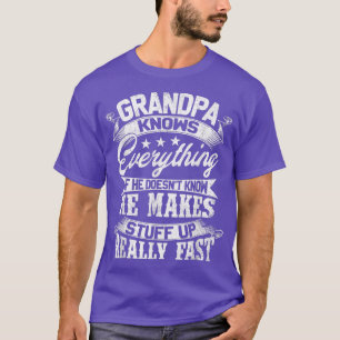 Großvater weiß alles, was lustig für den Vatertag T-Shirt