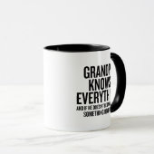 Großvater weiß alles, was lustig ist tasse (VorderseiteRechts)