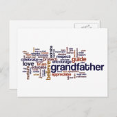 Großvater Word Cloud Postkarte (Vorne/Hinten)