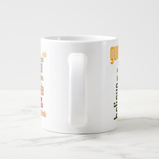 Großvater Word Cloud-Tasse Jumbo-Tasse (Rückseite)