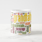 Großvater Word Cloud-Tasse Jumbo-Tasse (Vorderseite)