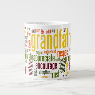 Großvater Word Cloud-Tasse Jumbo-Tasse