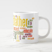 Großvater Word Cloud-Tasse Jumbo-Tasse (Rechts)