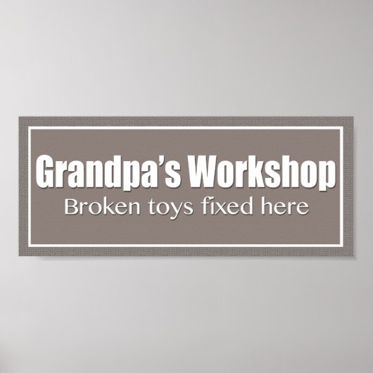 Großvater-Workshop-Poster Poster (Vorne)