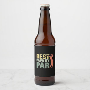 Großvater Zitate   Best Papa By Par Golf Bierflaschenetikett