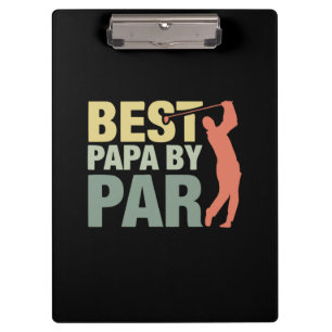 Großvater Zitate Best Papa By Par Golf Klemmbrett