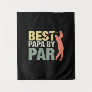 Großvater Zitate   Best Papa By Par Golf Wandteppich