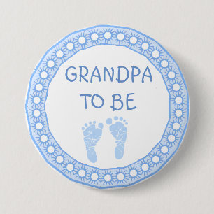 Großvater, zum blauer Jungen-Babypartyknopf zu Button