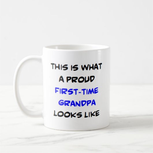 Großvater zum ersten Mal, stolz Kaffeetasse (Links)