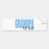 Großvater zum zu sein (blauer Block-Schriftart) Autoaufkleber (Vorne)