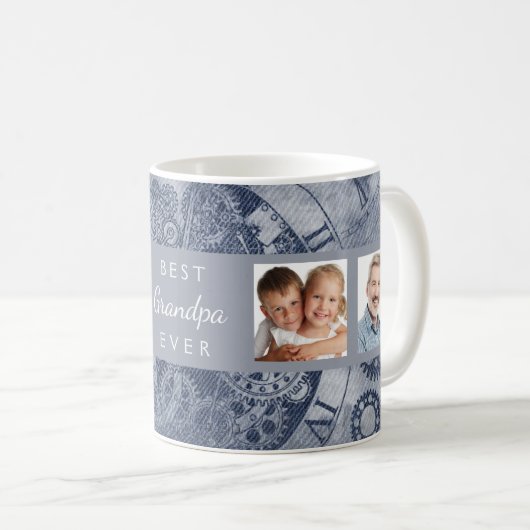 Großvaterblau-Steampunk-Foto Kaffeetasse (VorderseiteRechts)