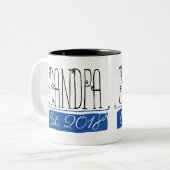 Großvaterest-Geschenk-Tasse 2018 Zweifarbige Tasse (Vorderseite Links)