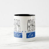 Großvaterest-Geschenk-Tasse 2018 Zweifarbige Tasse (Mittel)