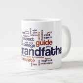 Großväterliche Wort-Wolke Jumbo-Tasse (Vorderseite Rechts)