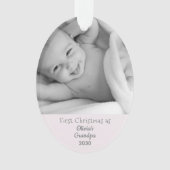Großvaters 1. Weihnachts-Personalisierte Foto Name Ornament (Vorderseite)