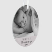 Großvaters 1. Weihnachts-Personalisierte Foto Name Ornament (Vorderseite)