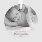 Großvaters 1. Weihnachts-Personalisierte Foto Name Ornament (Rückseite)