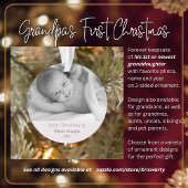 Großvaters 1. Weihnachts-Personalisierte Foto Name Ornament