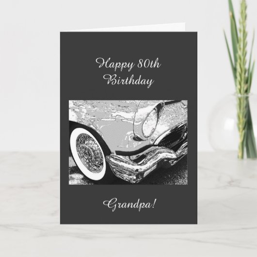 Großvaters 80. Geburtstag Karte (Vorderseite)
