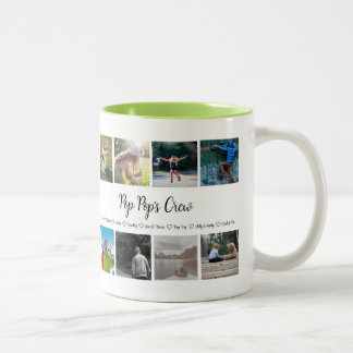 Großvaters Crew Custom 8 Foto Grid Zwei-Tonen-Koff Zweifarbige Tasse