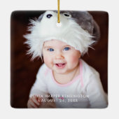 Großvaters erste Weihnachtsbäckereien Keramikornament (Rückseite)