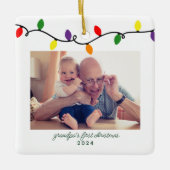 Großvaters erste Weihnachtsbäckereien Keramikornament (Vorderseite)